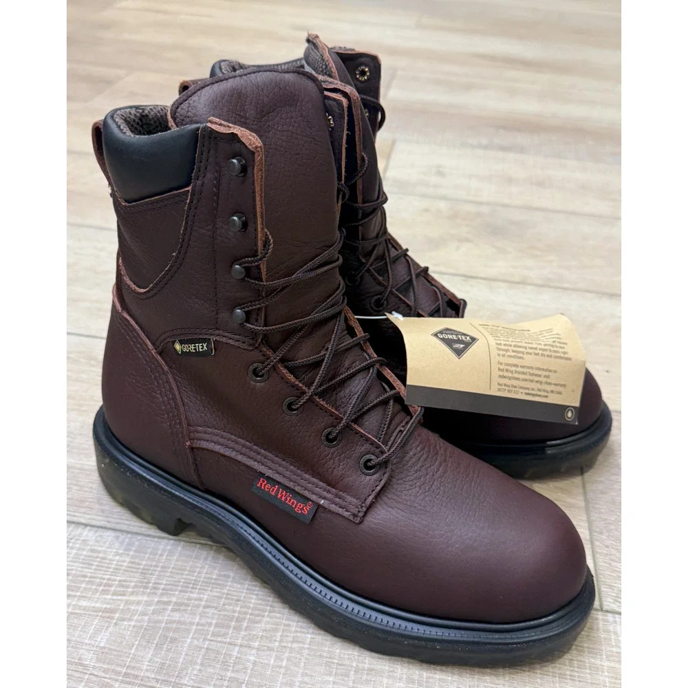 RED WING 914 MENS 8-INCH GORE-TEX WATERPROOF SOFT TOE SUPER SOLE 2.0 BOOTS 9.5 D